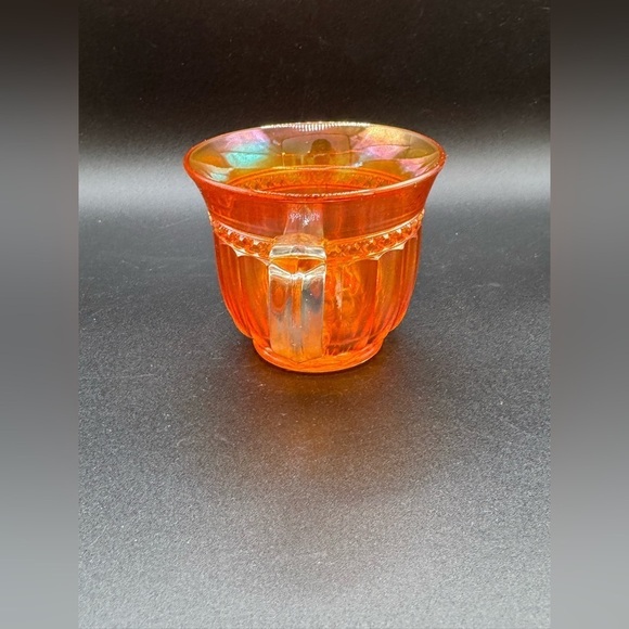 Rare VTG Imperial Glass Marigold “Optics and Button” Pattern Cup Carnival Glass - Picture 4 of 11